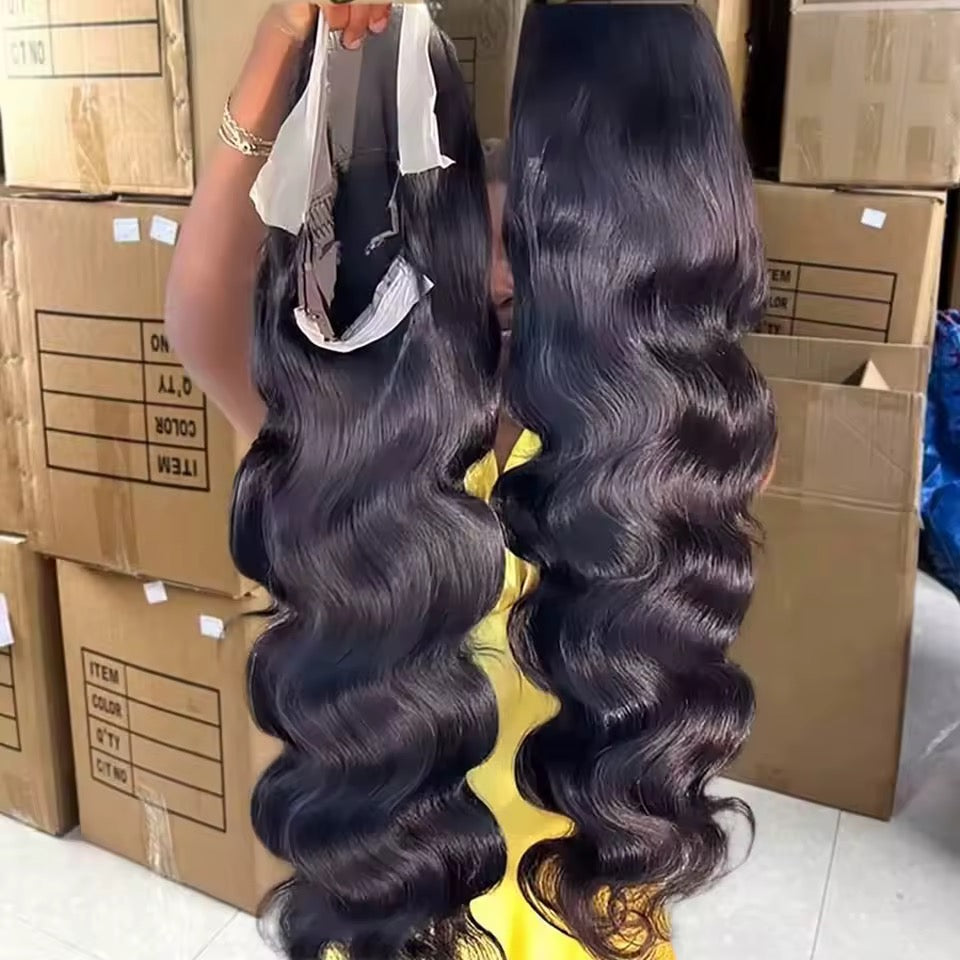 Body Wave Human Hair Wigs 250% Density 13x6 HD Lace Front Human Hair Wig