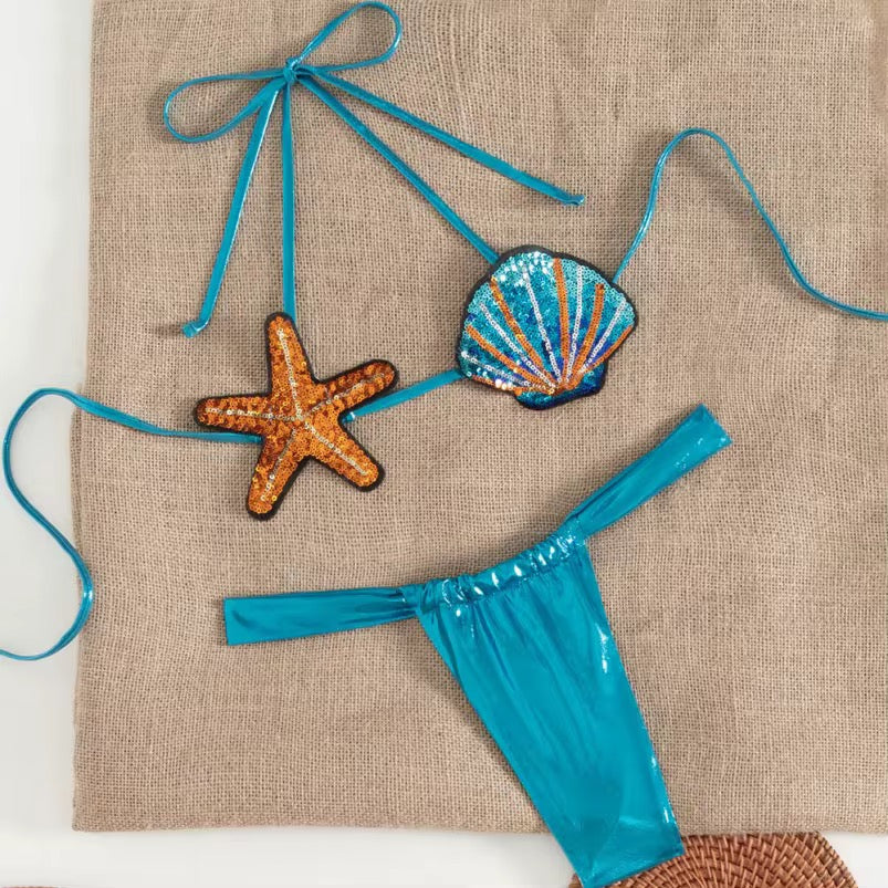 Starring shell bikini