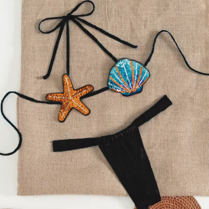 Starring shell bikini